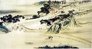 紙本着色奉使琉球図 入境登岸 写真
